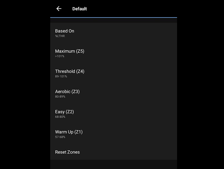 garmin zones