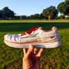 Beautiful photo of Altra Escalante 3 shoe on picturesque background with a vibrant sunset in the distance