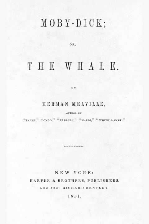 Title page of the first American edition of Moby-Dick, Harper & Brothers, New York, 1851